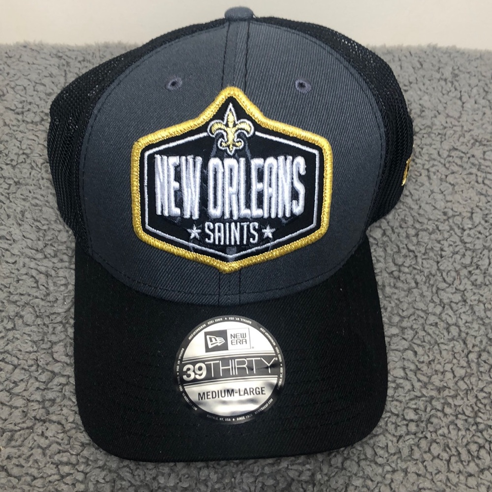 New Orleans Saints New Era 2021 Draft Hat Flexfit Mens Trucker Cap Med/Large